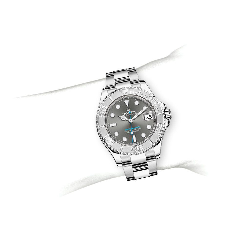 We are giving away a Rolex Perpetual Yacht-Master 42 M268622 0002 wrist m268622 0002
