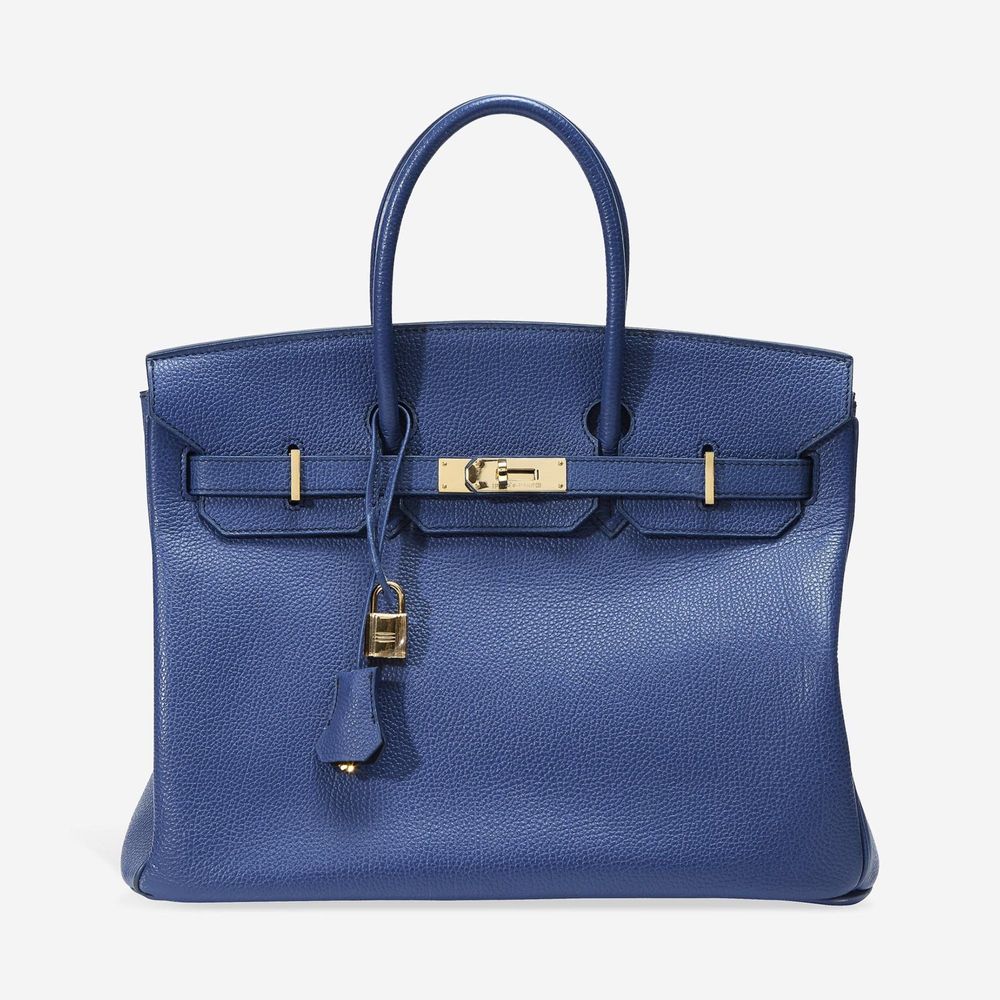 How did Birkin bags come around ? 1 large blue togo hermes birkin 35 fe7f7dc69b