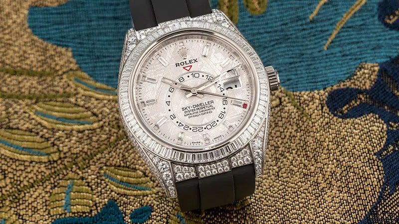 inline rolex sky dweller meteorite