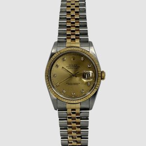 Rolex 16233 Champagne Diamond Datejust 36mm 1995