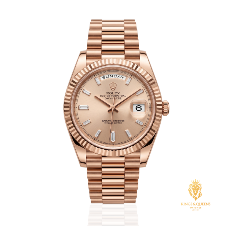 Rolex Day-Date 40 228235 in Everose gold with a sundust dial