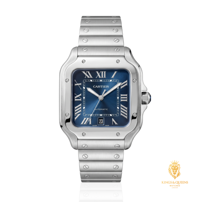 Cartier Santos WSSA0030 40mm in steel with a blue dial