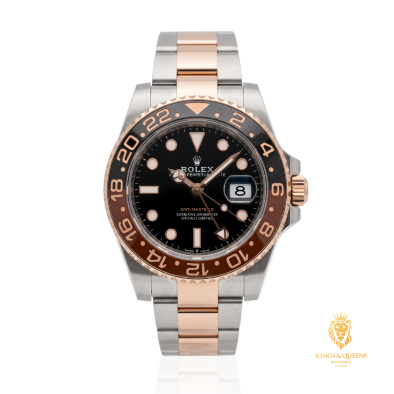 Rolex GMT-Master II 126711CHNR in Everose Rolesor with a brown and black bezel
