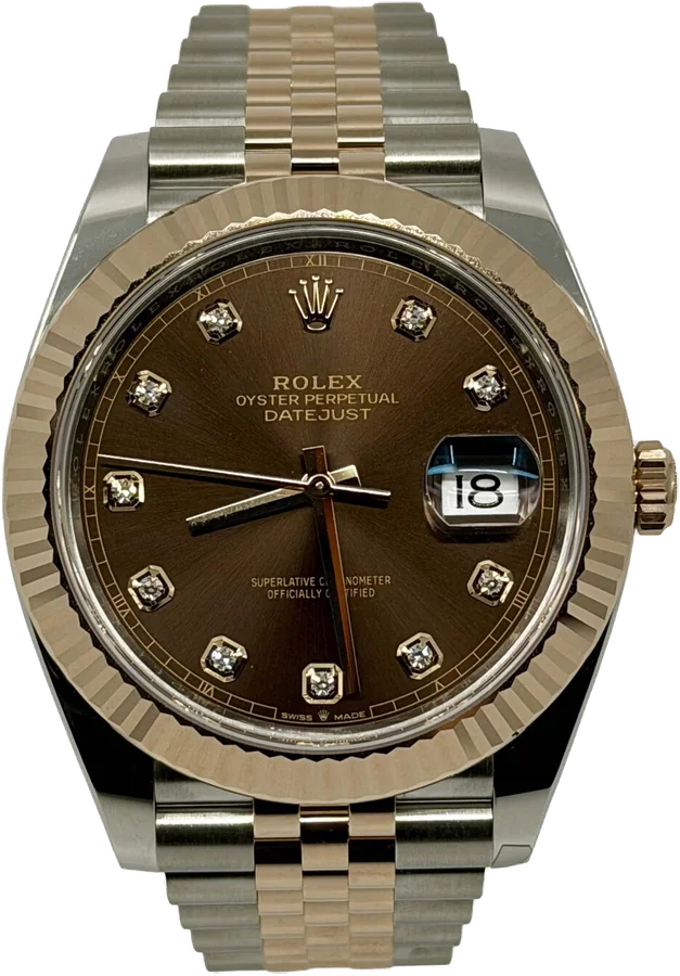 Rolex Datejust, Chocolate dial, Two Tone Rose Gold