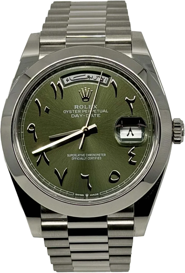 Rolex Daydate, Green dial, Platinum