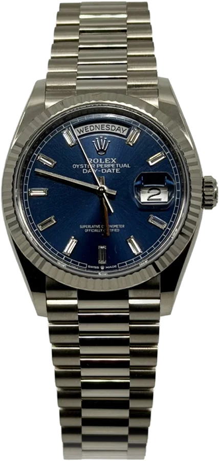 Rolex Daydate, Blue dial, Steel