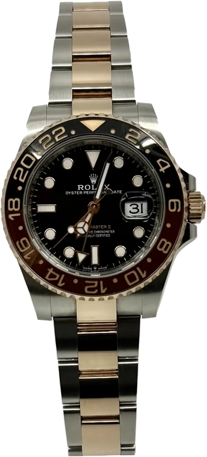 Rolex GMT-Master II, Black dial, Steel & Rose Gold