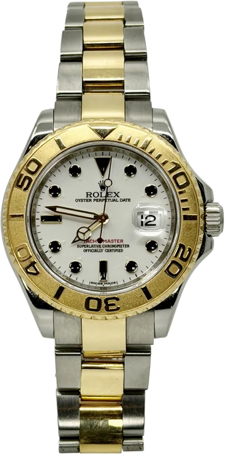 Rolex Yacht-Master, White dial, Steel & Yellow Gold