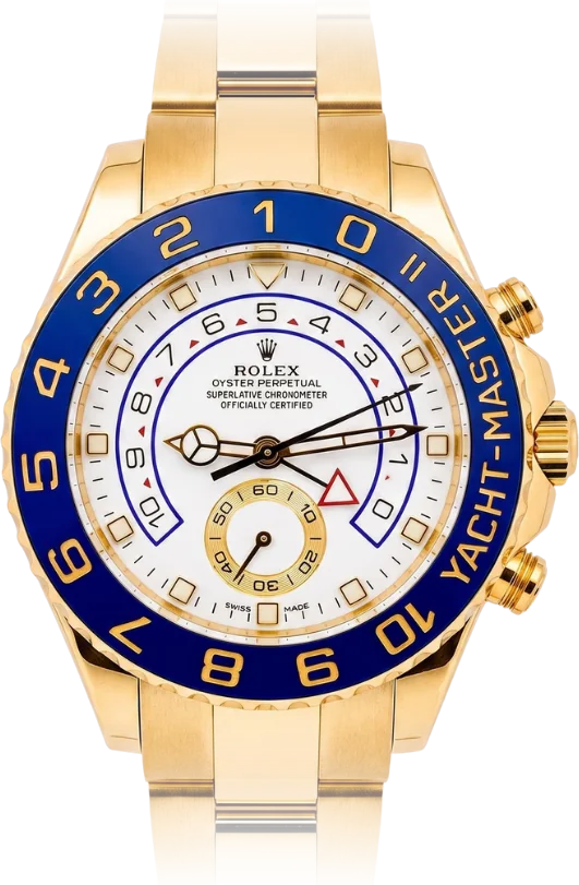 Rolex Yacht-Master II, White dial, Yellow Gold