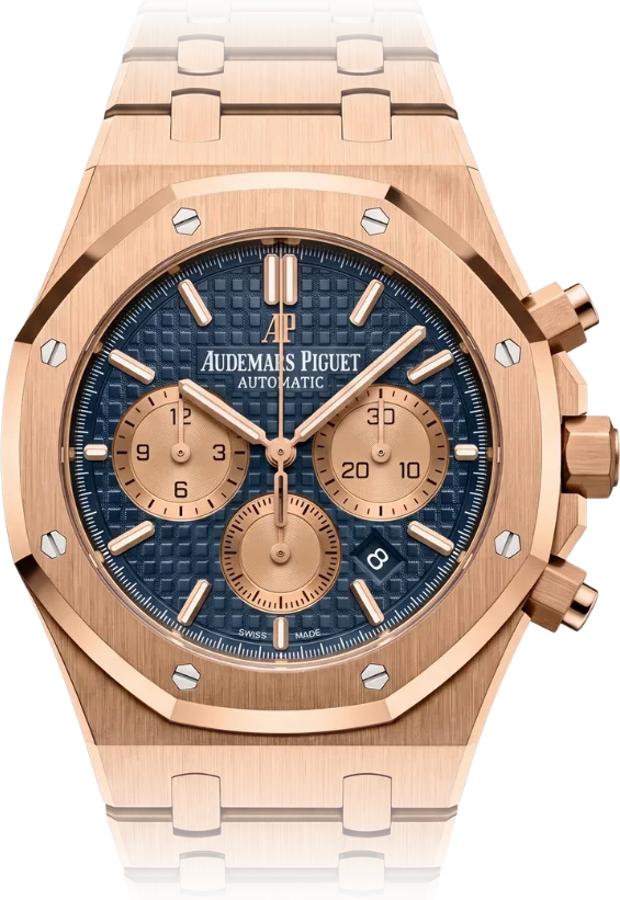 Audemars Piguet Royal Oak Chronograph, Blue dial, Rose Gold