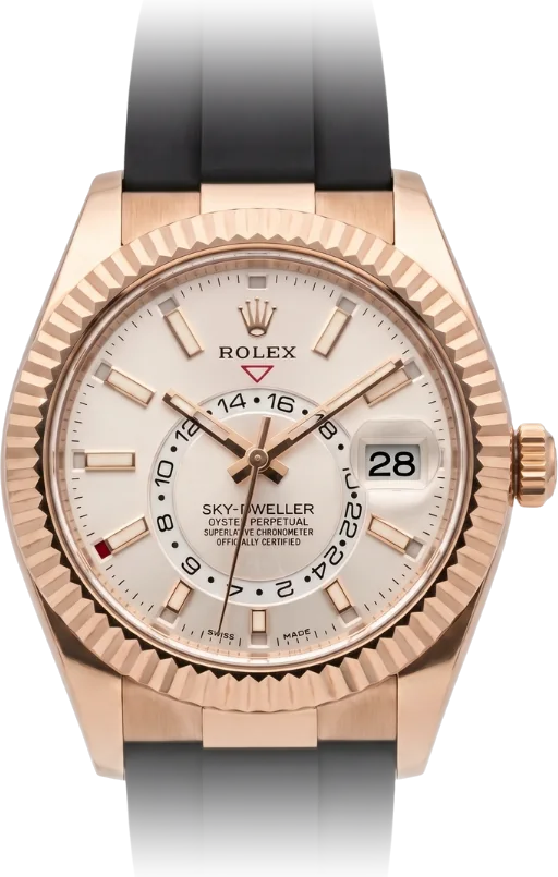 Rolex Sky-Dweller, White dial, Rose Gold