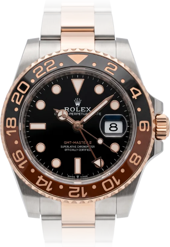 Rolex GMT-Master II, Black dial, Steel & Rose Gold